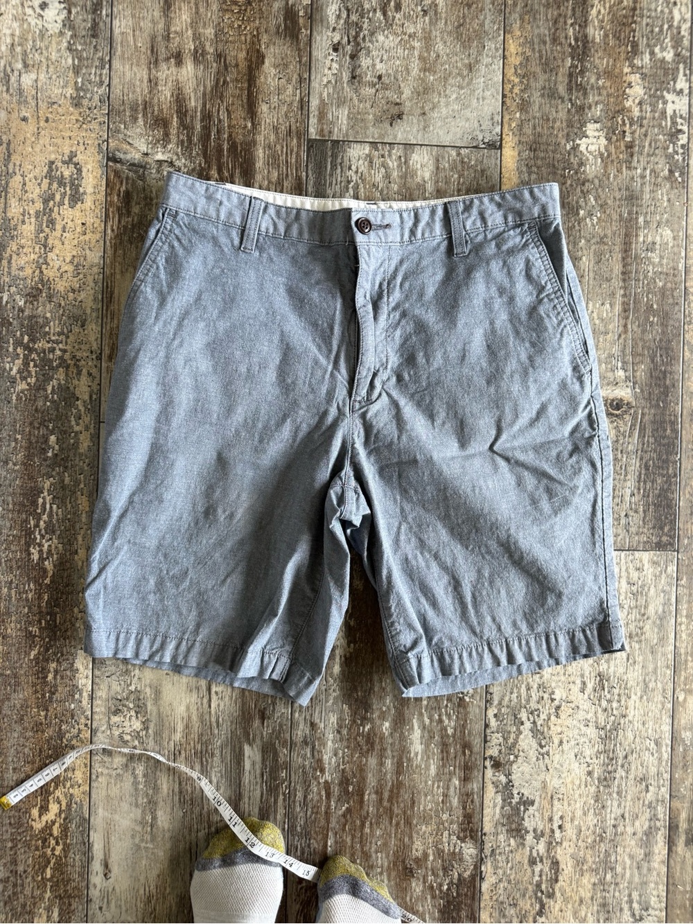 2 for $20 sale: Dockers gray chambray cotton shorts 9 inch inseam - 32